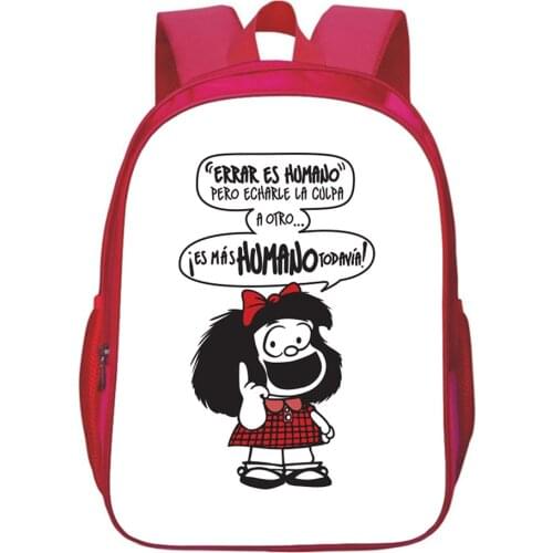 Comics Mafalda Backpack Girl Bag Teen School Bag Fashion Cartoon Cute Bookbag Kids Rucksack Back To School Gift Anime Kawaii Bag