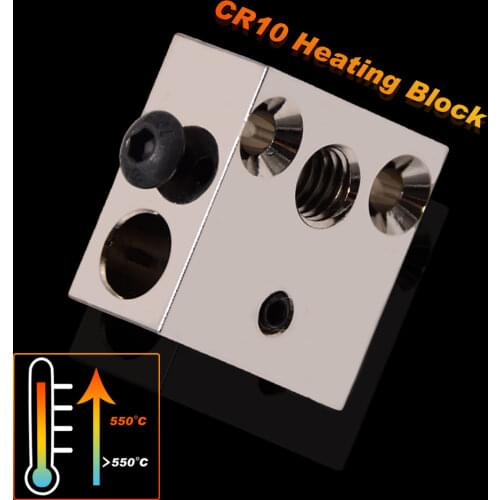 High Quality Ender 3/CR8/CR10 Plated Copper Heated Block for Micro Swiss CR10 hotend mk8 block mk9 print head extruder