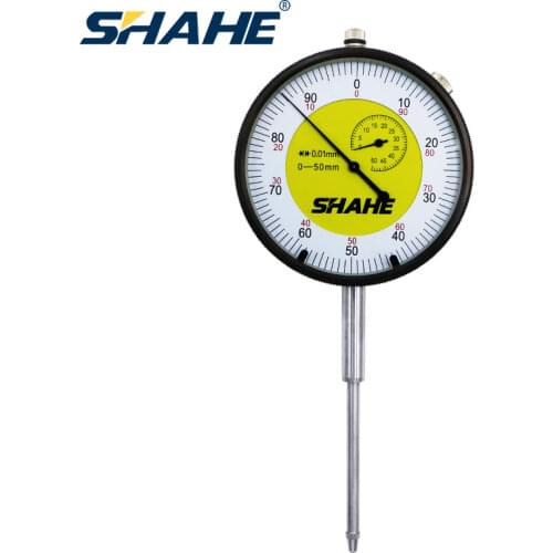 SHAHE 0.01mm 0-50mm High Quality Accuracy Dial Indicator Precision Indicator Measurement Gauge Dial Indicator Measuring Tools