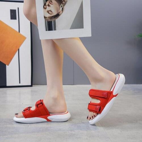 Womens Slippers New Fashion Thick-soled Beach Sandals and Slippers Casual Slippers Candy Color Womens Slippers Women Shoes