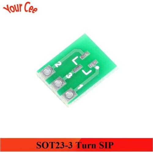10PCS SOT23 SOT-23 SOT23-3 Turn SIP3 Double-Side SMD Turn To DIP Adapter Converter Plate SOT SIP IC Socket PCB Board DIY Kit