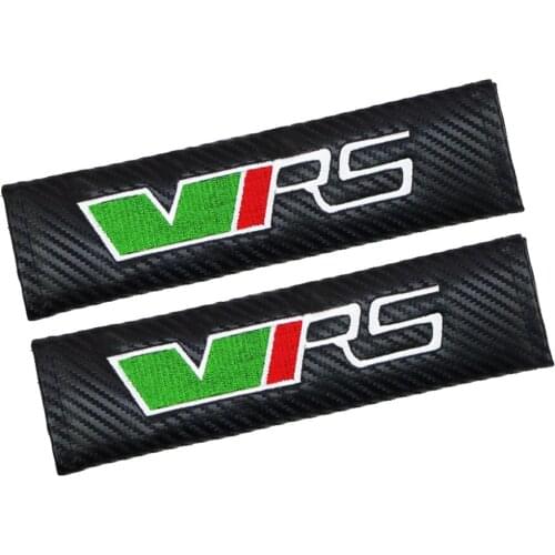 2 PCs car seat belt cover carbon fiber padded shoulder car styling for LIFAN Daewoo Saab VRS