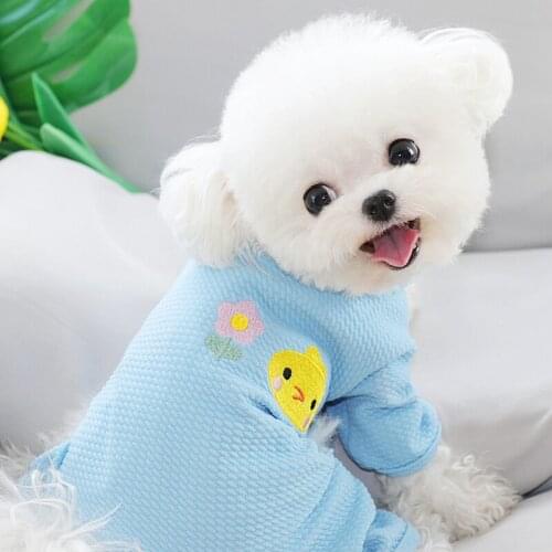 2021 Thin Four-legged Clothes Summer Puppy Clothes Bichon Hiromi Pullover Cartoon Dog Clothes Pet Fashion Pullover XS-XL