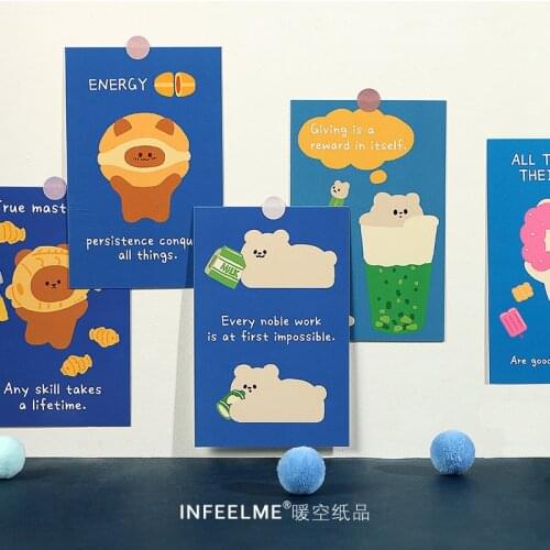 30 Sheets Cute Animals Masquerade Postcard DIY Cartoon Watercolor Greeting Cards Journal Decoration New Year Gift