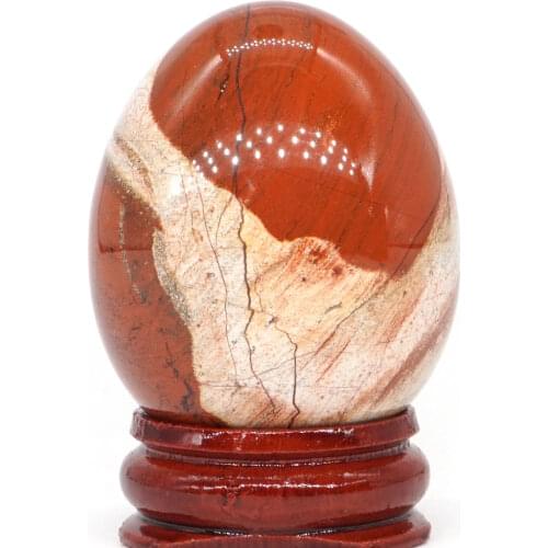34*44MM Red Flower Jasper Egg Natural Gemstone Crystal Mineral Healing Ball Home decoration accessory Kegel Massage Yoni Egg