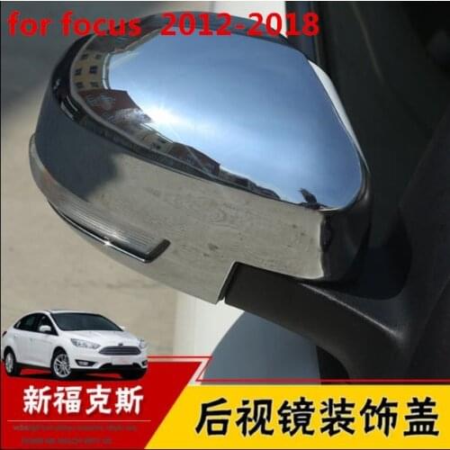 ABS Chrome Rearview mirror cover Trim/Rearview mirror Decoration Car Styling for ford focus 3 mk3 sedan hatchback 2012-2018