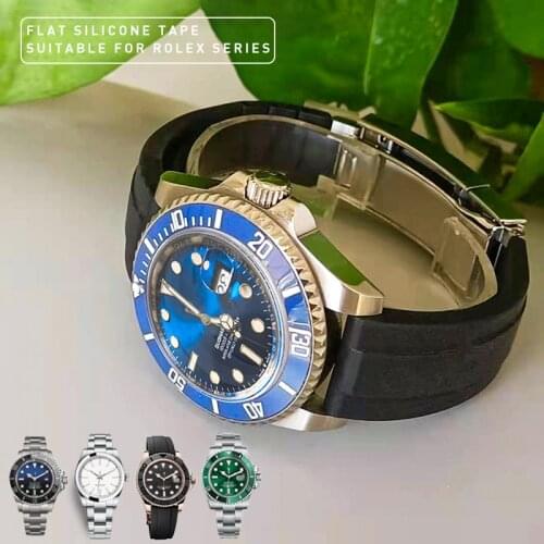 Watch Accessorie Silicone Watchbands Fit For Rolex DAYTONA EXPLORER Oyster GMT SUBMARINER Rubber Watch Strap Bracelet Watch Band