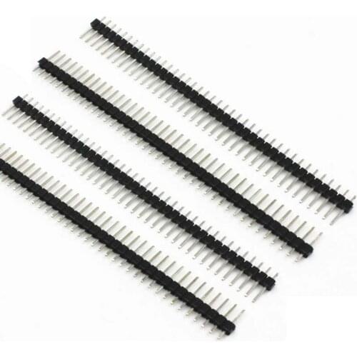 Free shipping 1Set 20PCS 40Pin 2.54mm Single Row Straight Male Pin Header Connector Strip For PBC Ardunio