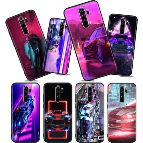 Sports car game anime Soft TPU For Xiaomi Redmi Note10 10S 9T 9S 9 8T 8 7 6 5A 5 4 4X Prime Pro Max Black Phone Case