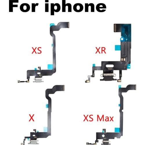 USB Port Charger Dock Connector Mic Charging Flex Cable For iPhone 7 8 Plus X XR XS Max Dock Charging Flex