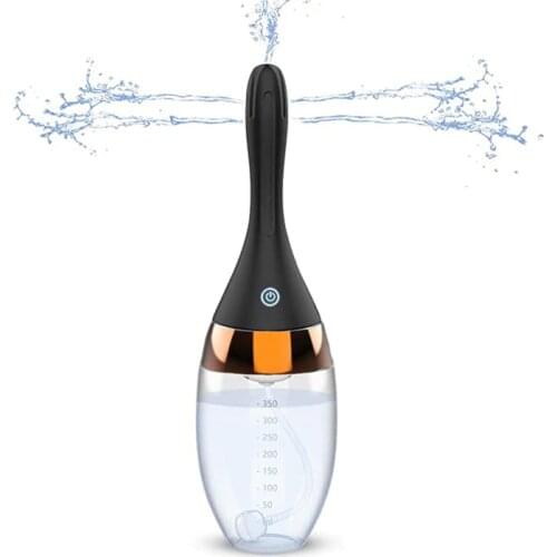 Electric Enema Bulb with 3 Speeds, Automatic Anal Cleaner Enema Cleaning Container Vagina Cleaner Douche Enema Bulb Women Men