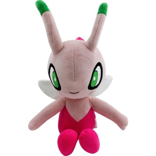 25cm Anime Figure Shiny Celebi Plush Toys Soft Stuffed Animal Dolls Cute Birthday Gifts For Children Kids
