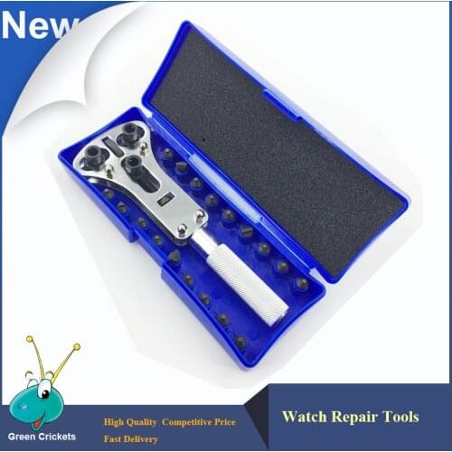 Watch Tool Repair Watch Back Case Opener Tool,3 Adjustable Points Watch Case Opener with 9 pairs assort size Chunks,Watch Opener