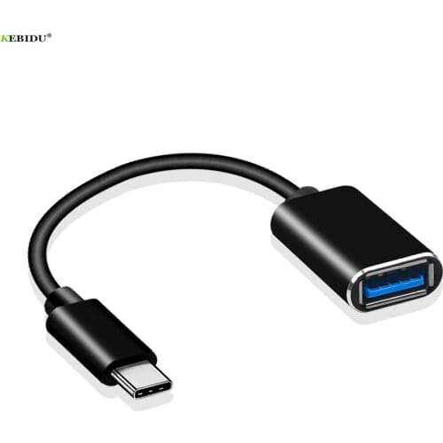 Kebidu Mini USB-C Data OTG Adapter Cable for Samsung Type C USB 2.0 OTG Cable Fast Speed USB C male to USB 2.0 Female Converter