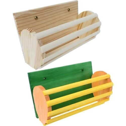 Rabbits Grass Feeder Wooden Hay Manger Cage Food Feeder Grass Container Hay Rack Holder for Chinchilla Guinea Pig