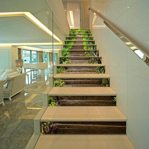 Factory Direct Creative Stickers Simple Thirteen Stone Stairs Path Landscape Stairs Stairs Stickers