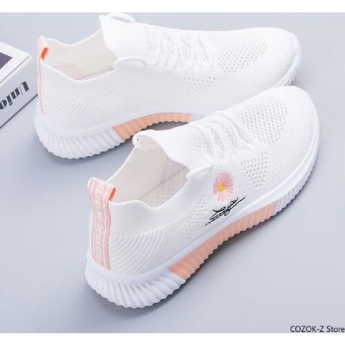 Summer Women Shoes Mesh Light Breathable Women Sneakers Flats Casual Female Trainers Walking Shoes Zapatillas Mujer White Shoes