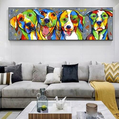 Lovely Watercolor Dogs large 5D DIY Diamond Painting Full Square Drill Embroidery Animals Mosaic Needlework Home Decor AA1526