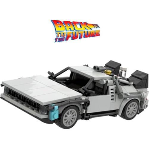 New Technical Car DMC Delorean Back To The Future Time Machine Supercar Building Blocks Bricks Super Sport Car Toys