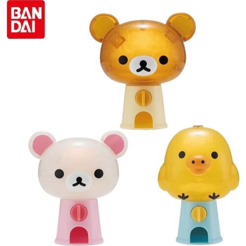 Bandai Genuine Gashapon Toys Rilakkuma Shellless Mini Capsule Machine Kiiroitori Action Figure Model Gacha Toys