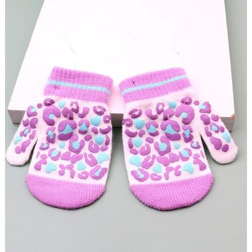 Sale Kids Warm Winter Cotton Knitted Cute Full Finger Gloves Mitten Boy Girl Children Thick Soft Glove Gift