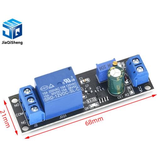 NE555 Timer Switch Adjustable Module Time delay relay Module DC 12V Delay relay shield 0~10S