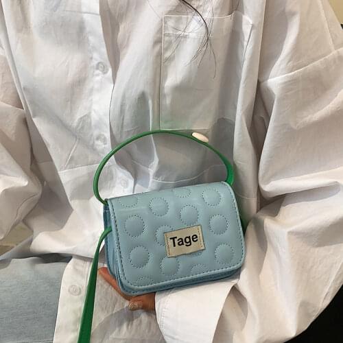 Crossbody Bag Women Designer Backpack Mini Shoulder Bag Female Handbag Fashion 2021 New PU Leather Simple Letter Contrast Color