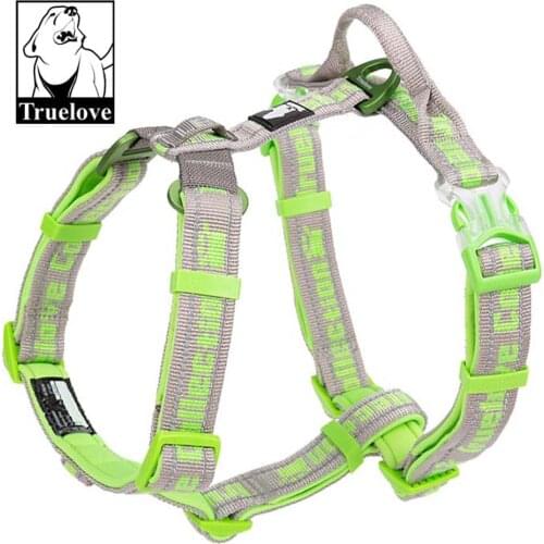 Truelove Soft Padded Dog Harness No Pull Nylon Adjustable Car Pet Harness Belt Reflective For Outdoor Training Walking