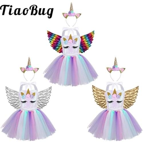 2020 Girls Flower Tulle Dresses for Girls Tutu Princess Party Dresses Flower Birthday Cosplay Halloween Costume Girls Clothing