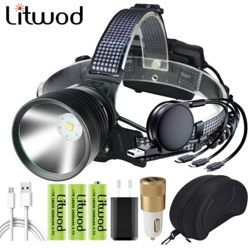 XHP100 9-Core Cooling Fan Led Headlight Zoomable Headlamp Head Flashlight Lamp Power Torch Light 18650 Battery Powerbank