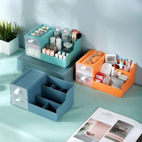 Cosmetic Storage Box Drawer Dressing Table Pull-Out Skin Care Product Organizer Desktop Storage Boxes