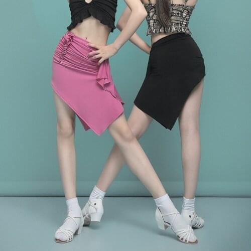 Kids Latin Dance Practice Skirt Irregular Rumba Training Clothes Professional Girls Samba Tango Cha Cha Dance Clothing DWY5771
