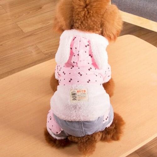 Winter Thicken Warm Dog Clothing Puppy Coat Yorkie Poodle Bichon Pomeranian Schnauzer Dog Outfit Apparel Pet Clothes Jumpsuit