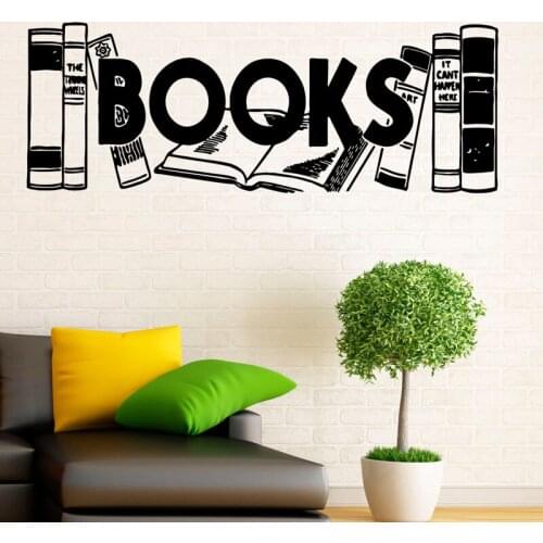 ZOOYOO Books Wall Sticker Home Decor Reading Room Library Decoration Wall Decal Kids Children Room Art Murals