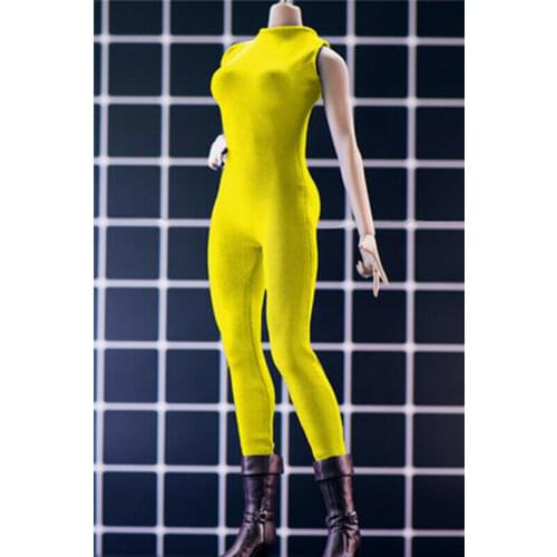 1:6th yellow One piece Stretch tights Clothes For 12" TBL PH Figure Body