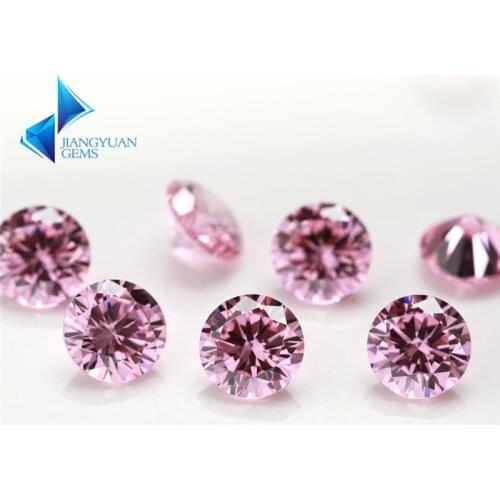 1000pcs 0.8~4mm 5A CZ Stone Pink Round Cubic Zirconia Gems Stone Loose Synthetic Gemstone