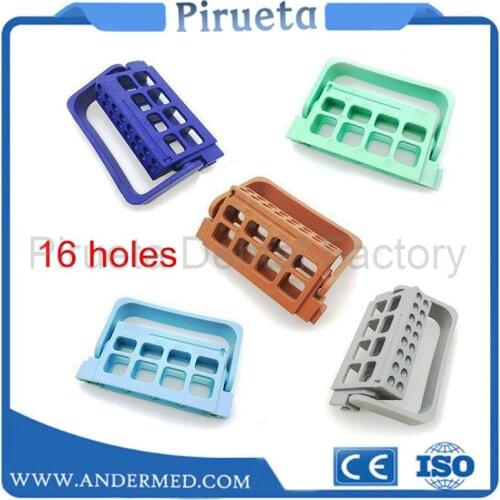 16 Holes Endo Dispenser Endodontic File Drill Stand Holder Autoclavable Dental Lab Instrument For High Speed Bur Handpiece