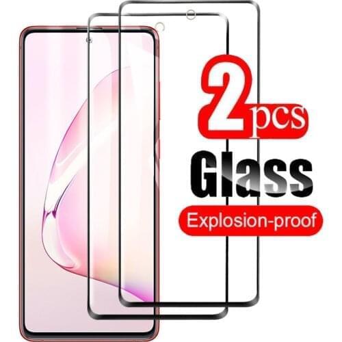 2pcs protective glass on for samsung note 10 lite tempered glass screen protector on galaxy s10 light note10 not 10lite samsun