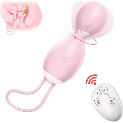 360 Degree Rotating Vibrating Egg Kegel Balls Vibrator for Women Vagina Tighten Exercise Shrinking Ben Wa Ball Geisha Sex Toys