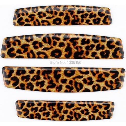 4 x Car Styling Door Edge Guard Protector Strips Anti-collision Anti-scratch Trim Door Edge Guard Stickers Sexy Leopard Decals