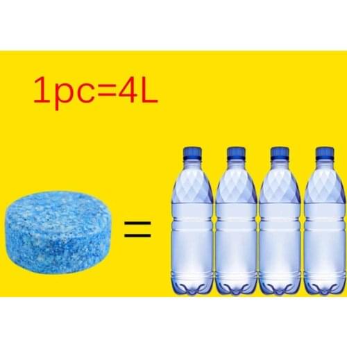 6 Pcs Car Auto Windscreen Cleaner Agent Pills Effervescent Tablets Glass Water Solid Wiper Cleaner Amazing