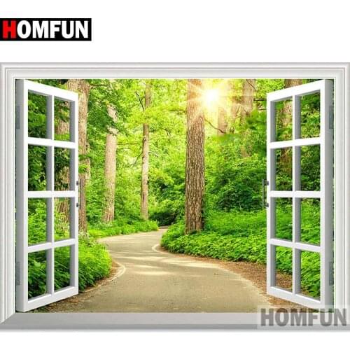 HOMFUN Diy 5d Diamond Painting "beautiful scenery" Cross Stitch Square Round Diamond Embroidery Handwork Rhinestone Art A27652