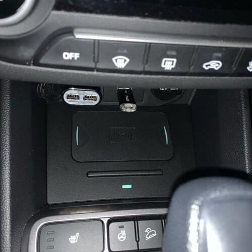 15W car QI wireless charger for Hyundai Creta Cantus IX25 2017 2018 2019 2020 wireless phone charger fast charging plate holder