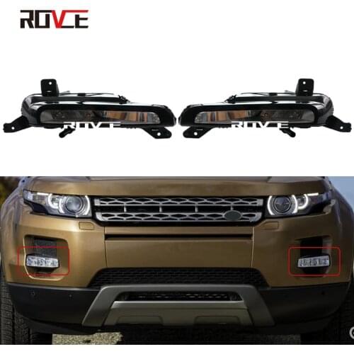 ROVCE 1 Pair Car Styling Head Fog Lights For Land Rover Range Rover Evoque 2016-2018 L538 LR072645 LR072646