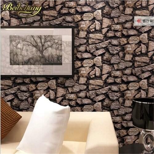 Beibehang papel parede Thick 3D Stone Wallpaper Stereo Wallpapers Home Decoration Project Wall Paper Waterproof Papel de Pared