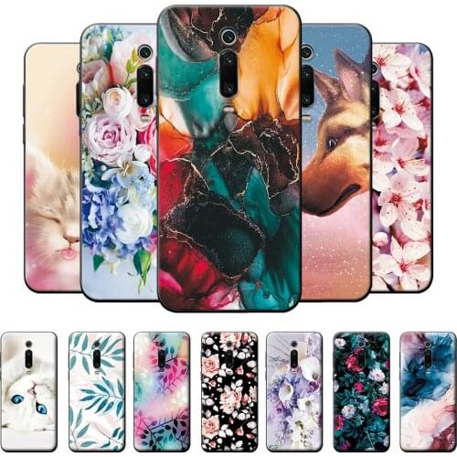 For Redmi K20 Pro Case 6.39 inch Soft TPU Silicone Cover For Xiaomi Redmi K20 Pro Case on Redmi K20 Pro Cute Dog Flowers Bumper