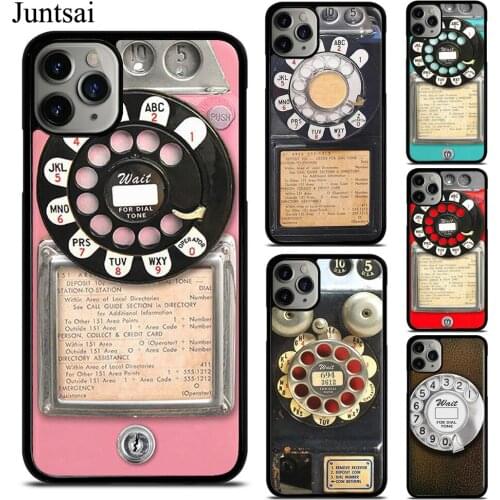 Retro Blue Payphone Vintage Payphone Case For iphone XR X XS 12 Mini 11 Pro Max SE 2020 6s 8 7 Plus 5S Cover