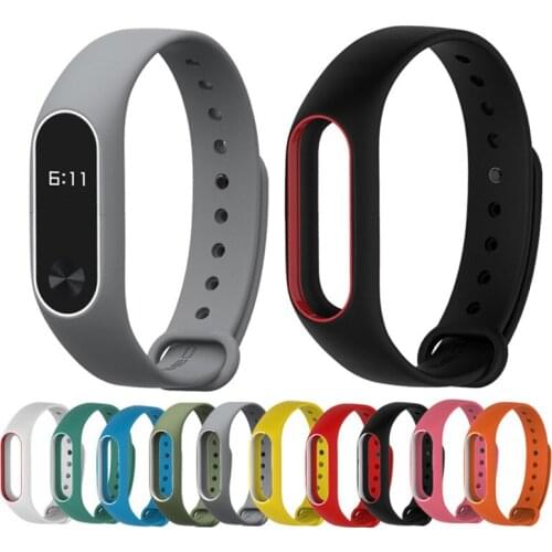 Mi band 2 Colorful Strap Bracelet Accessories Pulseira Miband 2 Replacement Silicone Wriststrap Smart Wrist for Xiaomi Mi Band 2