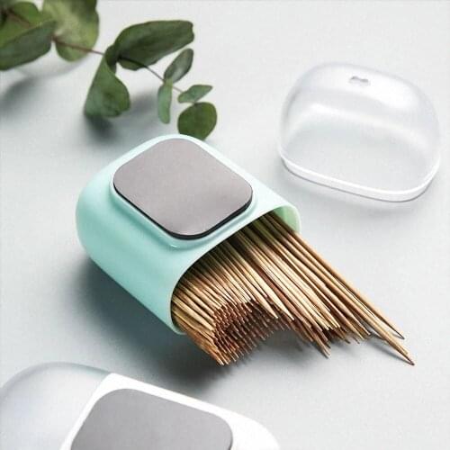 Toothpick Holder Fridge Magnets Creative Toothpick Dispenser Message Sticker Refrigerator Microwave Oven Magnet Button Decor