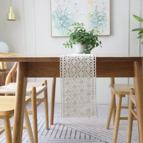 1Pcs Macrame Table Runner Polyester Cotton Table Runners Boho Wedding Party Table Decoration Accessories Rustic Home Decor